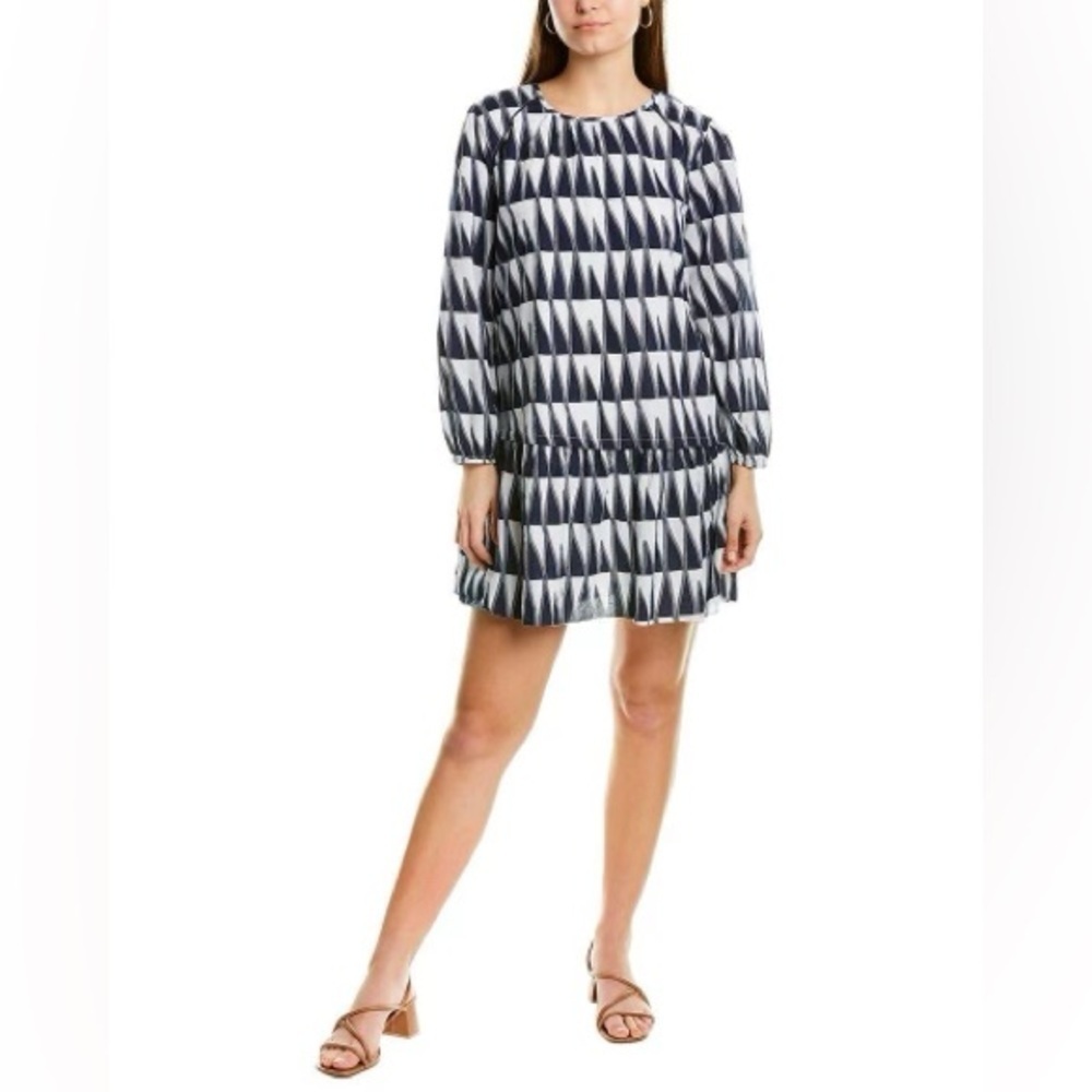 NWT Lilla P 100% Cotton Lined Long Sleeve Dress